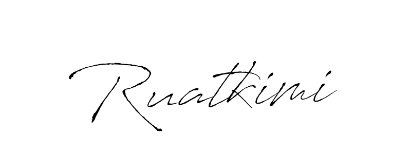 Make a beautiful signature design for name Ruatkimi. With this signature (Antro_Vectra) style, you can create a handwritten signature for free. Ruatkimi signature style 6 images and pictures png