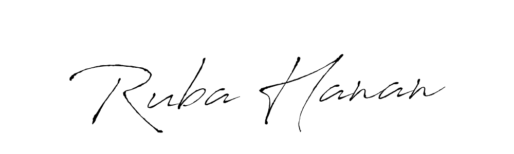 Ruba Hanan stylish signature style. Best Handwritten Sign (Antro_Vectra) for my name. Handwritten Signature Collection Ideas for my name Ruba Hanan. Ruba Hanan signature style 6 images and pictures png