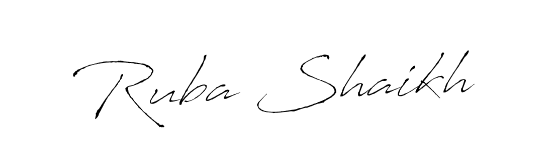 Make a beautiful signature design for name Ruba Shaikh. With this signature (Antro_Vectra) style, you can create a handwritten signature for free. Ruba Shaikh signature style 6 images and pictures png