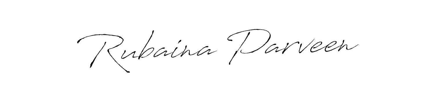 How to make Rubaina Parveen name signature. Use Antro_Vectra style for creating short signs online. This is the latest handwritten sign. Rubaina Parveen signature style 6 images and pictures png
