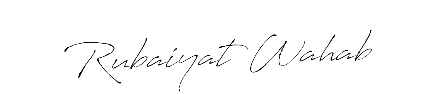 Make a beautiful signature design for name Rubaiyat Wahab. With this signature (Antro_Vectra) style, you can create a handwritten signature for free. Rubaiyat Wahab signature style 6 images and pictures png
