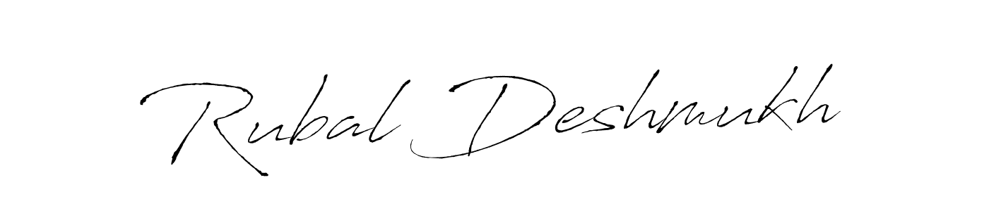 How to make Rubal Deshmukh signature? Antro_Vectra is a professional autograph style. Create handwritten signature for Rubal Deshmukh name. Rubal Deshmukh signature style 6 images and pictures png