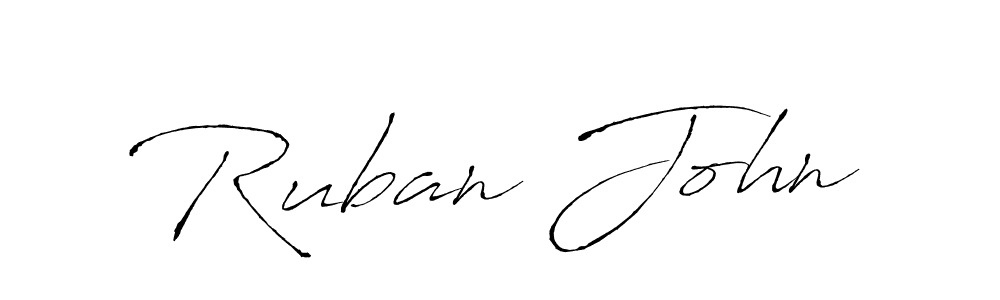 Ruban John stylish signature style. Best Handwritten Sign (Antro_Vectra) for my name. Handwritten Signature Collection Ideas for my name Ruban John. Ruban John signature style 6 images and pictures png