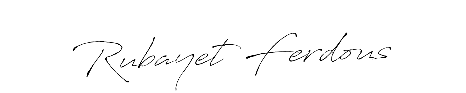 Design your own signature with our free online signature maker. With this signature software, you can create a handwritten (Antro_Vectra) signature for name Rubayet Ferdous. Rubayet Ferdous signature style 6 images and pictures png