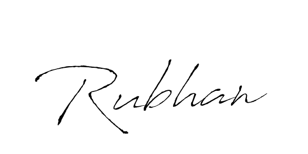 Make a beautiful signature design for name Rubhan. With this signature (Antro_Vectra) style, you can create a handwritten signature for free. Rubhan signature style 6 images and pictures png