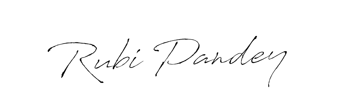 Rubi Pandey stylish signature style. Best Handwritten Sign (Antro_Vectra) for my name. Handwritten Signature Collection Ideas for my name Rubi Pandey. Rubi Pandey signature style 6 images and pictures png