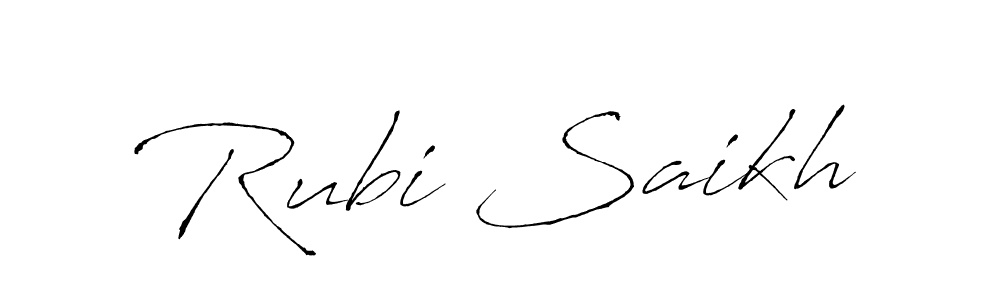 Use a signature maker to create a handwritten signature online. With this signature software, you can design (Antro_Vectra) your own signature for name Rubi Saikh. Rubi Saikh signature style 6 images and pictures png