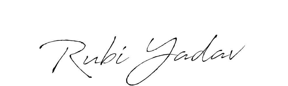 Use a signature maker to create a handwritten signature online. With this signature software, you can design (Antro_Vectra) your own signature for name Rubi Yadav. Rubi Yadav signature style 6 images and pictures png