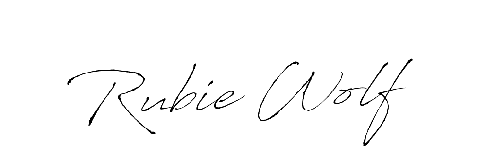 Make a beautiful signature design for name Rubie Wolf. With this signature (Antro_Vectra) style, you can create a handwritten signature for free. Rubie Wolf signature style 6 images and pictures png