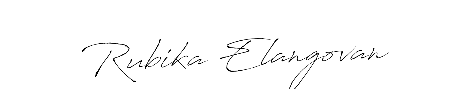 Create a beautiful signature design for name Rubika Elangovan. With this signature (Antro_Vectra) fonts, you can make a handwritten signature for free. Rubika Elangovan signature style 6 images and pictures png