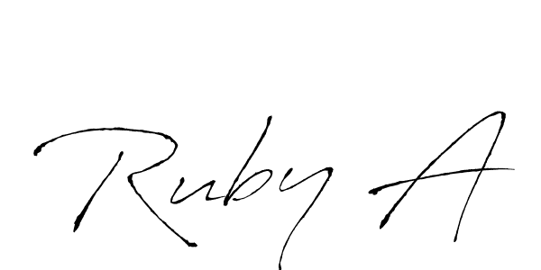 Design your own signature with our free online signature maker. With this signature software, you can create a handwritten (Antro_Vectra) signature for name Ruby A. Ruby A signature style 6 images and pictures png
