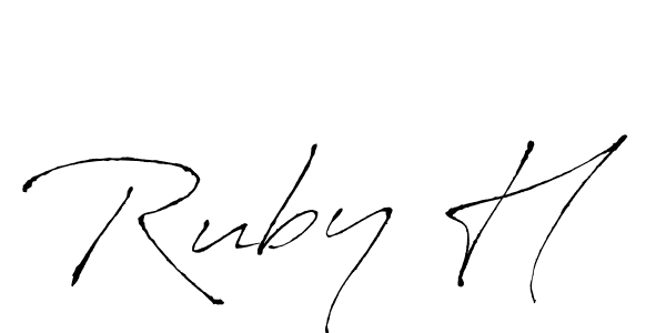 It looks lik you need a new signature style for name Ruby H. Design unique handwritten (Antro_Vectra) signature with our free signature maker in just a few clicks. Ruby H signature style 6 images and pictures png