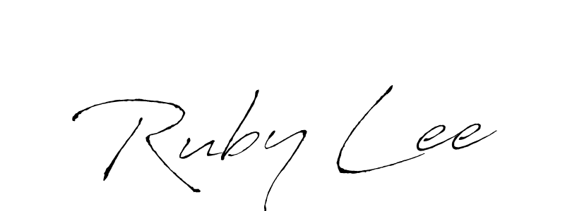 How to make Ruby Lee name signature. Use Antro_Vectra style for creating short signs online. This is the latest handwritten sign. Ruby Lee signature style 6 images and pictures png