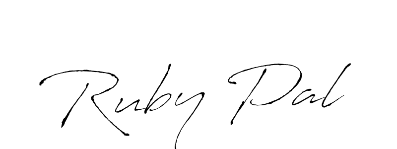 Make a beautiful signature design for name Ruby Pal. With this signature (Antro_Vectra) style, you can create a handwritten signature for free. Ruby Pal signature style 6 images and pictures png