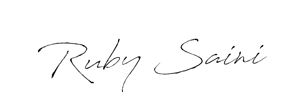 Make a beautiful signature design for name Ruby Saini. Use this online signature maker to create a handwritten signature for free. Ruby Saini signature style 6 images and pictures png