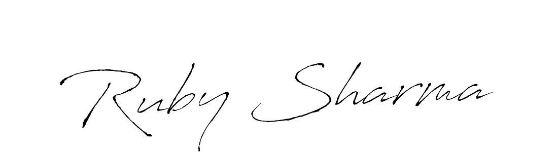 Also we have Ruby Sharma name is the best signature style. Create professional handwritten signature collection using Antro_Vectra autograph style. Ruby Sharma signature style 6 images and pictures png