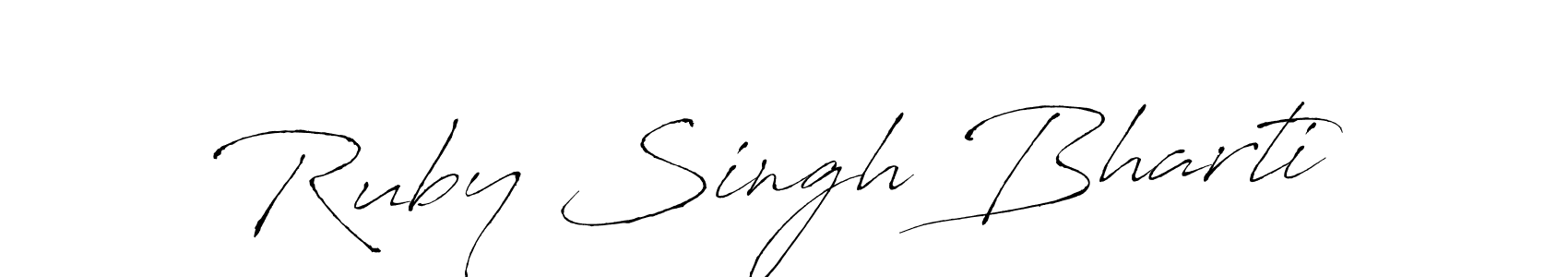 Also we have Ruby Singh Bharti name is the best signature style. Create professional handwritten signature collection using Antro_Vectra autograph style. Ruby Singh Bharti signature style 6 images and pictures png