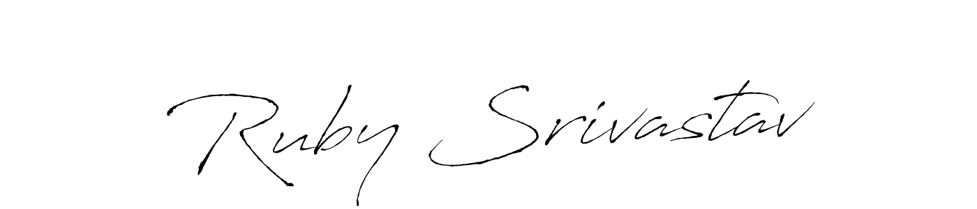Make a beautiful signature design for name Ruby Srivastav. With this signature (Antro_Vectra) style, you can create a handwritten signature for free. Ruby Srivastav signature style 6 images and pictures png
