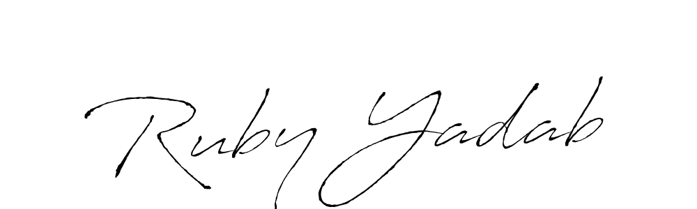 Design your own signature with our free online signature maker. With this signature software, you can create a handwritten (Antro_Vectra) signature for name Ruby Yadab. Ruby Yadab signature style 6 images and pictures png
