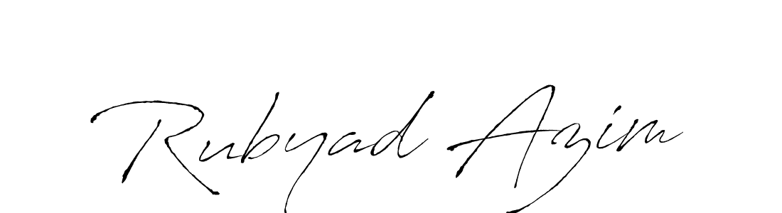 How to make Rubyad Azim name signature. Use Antro_Vectra style for creating short signs online. This is the latest handwritten sign. Rubyad Azim signature style 6 images and pictures png