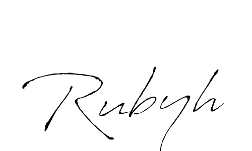 How to make Rubyh signature? Antro_Vectra is a professional autograph style. Create handwritten signature for Rubyh name. Rubyh signature style 6 images and pictures png
