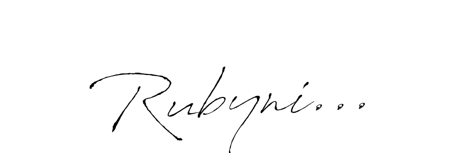 How to Draw Rubyni... signature style? Antro_Vectra is a latest design signature styles for name Rubyni.... Rubyni... signature style 6 images and pictures png