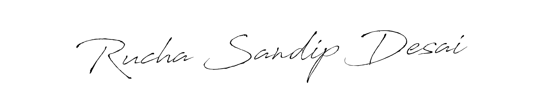 Use a signature maker to create a handwritten signature online. With this signature software, you can design (Antro_Vectra) your own signature for name Rucha Sandip Desai. Rucha Sandip Desai signature style 6 images and pictures png