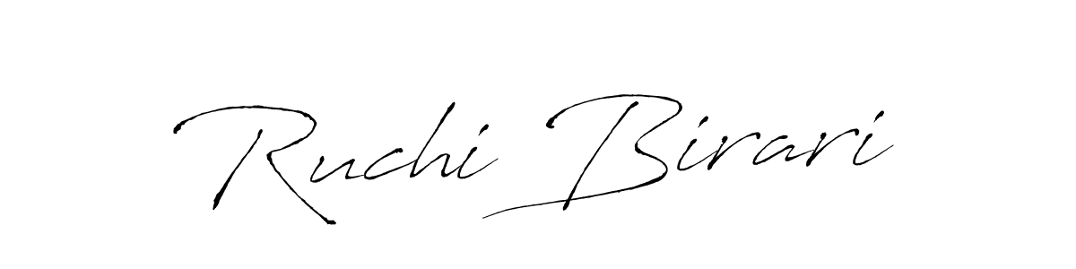 You should practise on your own different ways (Antro_Vectra) to write your name (Ruchi Birari) in signature. don't let someone else do it for you. Ruchi Birari signature style 6 images and pictures png