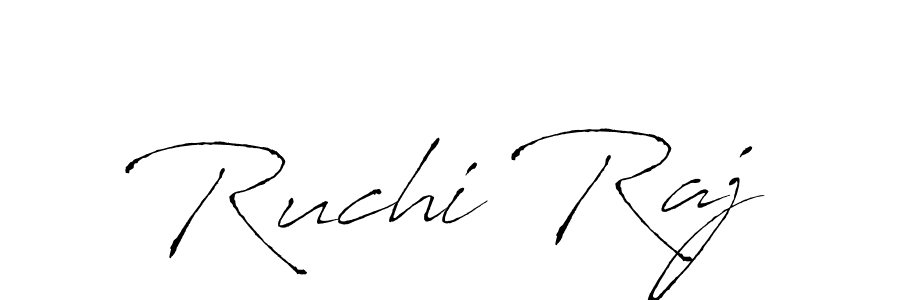 Make a beautiful signature design for name Ruchi Raj. With this signature (Antro_Vectra) style, you can create a handwritten signature for free. Ruchi Raj signature style 6 images and pictures png