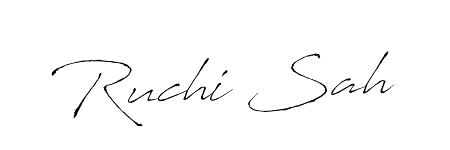 You should practise on your own different ways (Antro_Vectra) to write your name (Ruchi Sah) in signature. don't let someone else do it for you. Ruchi Sah signature style 6 images and pictures png