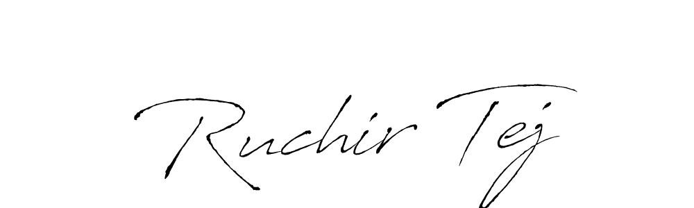 You can use this online signature creator to create a handwritten signature for the name Ruchir Tej. This is the best online autograph maker. Ruchir Tej signature style 6 images and pictures png