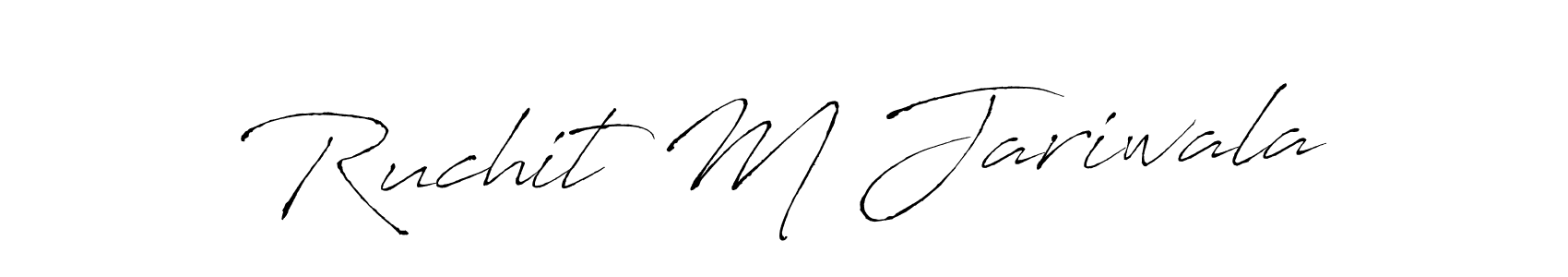 Design your own signature with our free online signature maker. With this signature software, you can create a handwritten (Antro_Vectra) signature for name Ruchit M Jariwala. Ruchit M Jariwala signature style 6 images and pictures png