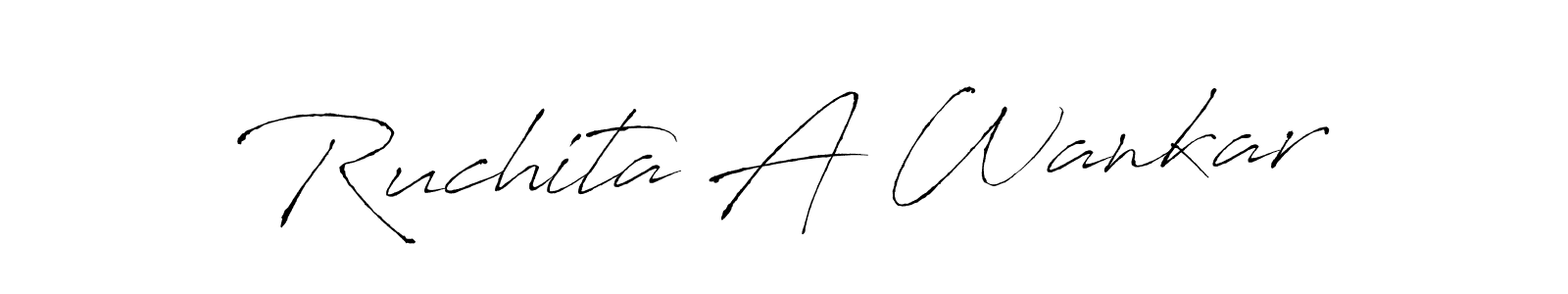 Make a short Ruchita A Wankar signature style. Manage your documents anywhere anytime using Antro_Vectra. Create and add eSignatures, submit forms, share and send files easily. Ruchita A Wankar signature style 6 images and pictures png