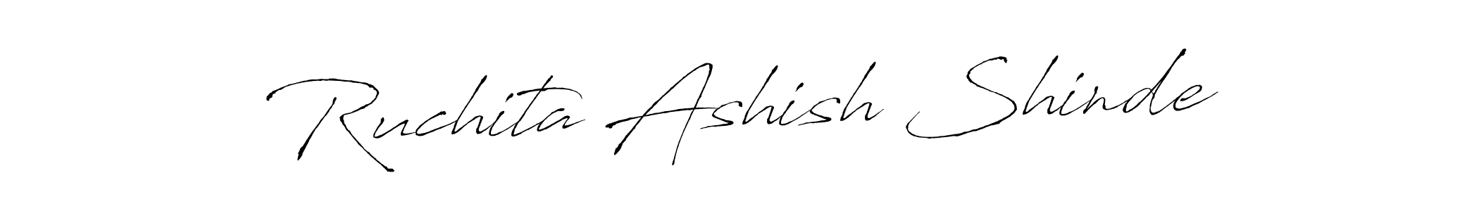 Make a beautiful signature design for name Ruchita Ashish Shinde. With this signature (Antro_Vectra) style, you can create a handwritten signature for free. Ruchita Ashish Shinde signature style 6 images and pictures png