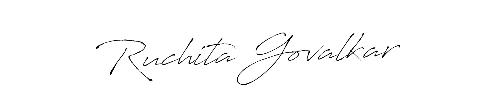 How to make Ruchita Govalkar signature? Antro_Vectra is a professional autograph style. Create handwritten signature for Ruchita Govalkar name. Ruchita Govalkar signature style 6 images and pictures png