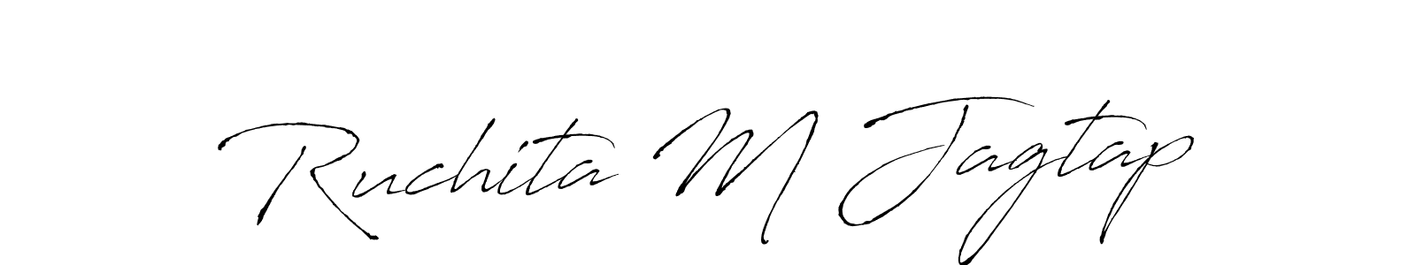 Make a beautiful signature design for name Ruchita M Jagtap. With this signature (Antro_Vectra) style, you can create a handwritten signature for free. Ruchita M Jagtap signature style 6 images and pictures png