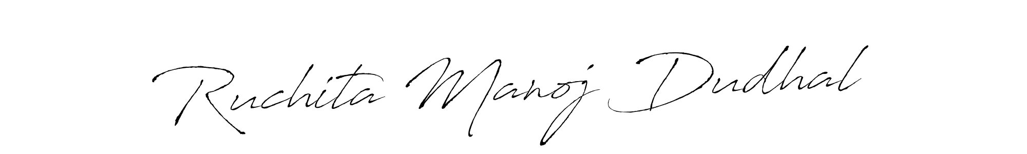 Make a beautiful signature design for name Ruchita Manoj Dudhal. With this signature (Antro_Vectra) style, you can create a handwritten signature for free. Ruchita Manoj Dudhal signature style 6 images and pictures png