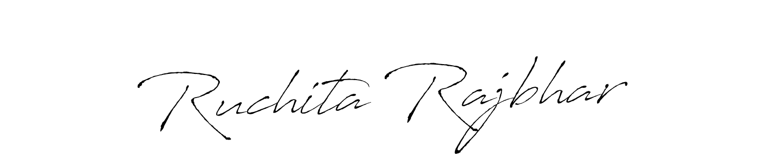 How to make Ruchita Rajbhar name signature. Use Antro_Vectra style for creating short signs online. This is the latest handwritten sign. Ruchita Rajbhar signature style 6 images and pictures png