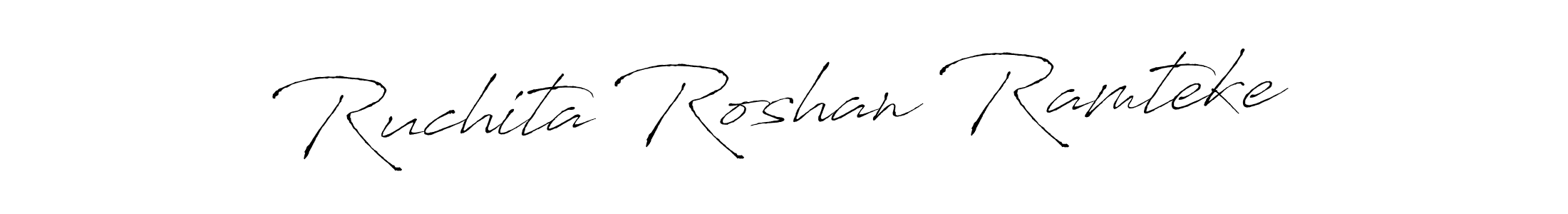 Create a beautiful signature design for name Ruchita Roshan Ramteke. With this signature (Antro_Vectra) fonts, you can make a handwritten signature for free. Ruchita Roshan Ramteke signature style 6 images and pictures png