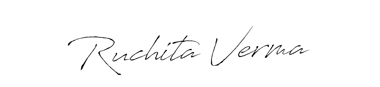 Ruchita Verma stylish signature style. Best Handwritten Sign (Antro_Vectra) for my name. Handwritten Signature Collection Ideas for my name Ruchita Verma. Ruchita Verma signature style 6 images and pictures png