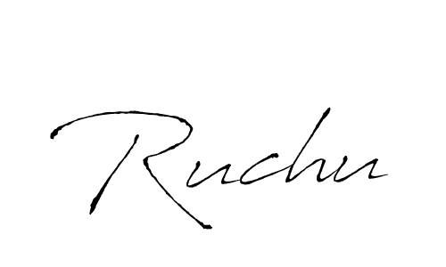 How to make Ruchu name signature. Use Antro_Vectra style for creating short signs online. This is the latest handwritten sign. Ruchu signature style 6 images and pictures png