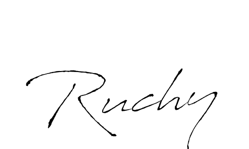 Use a signature maker to create a handwritten signature online. With this signature software, you can design (Antro_Vectra) your own signature for name Ruchy. Ruchy signature style 6 images and pictures png