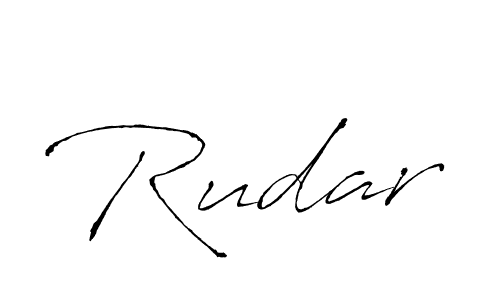 Create a beautiful signature design for name Rudar. With this signature (Antro_Vectra) fonts, you can make a handwritten signature for free. Rudar signature style 6 images and pictures png