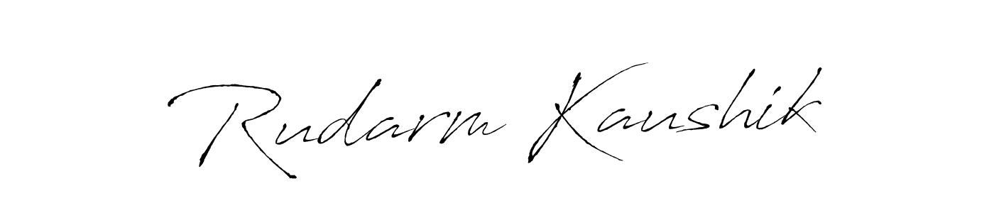 Similarly Antro_Vectra is the best handwritten signature design. Signature creator online .You can use it as an online autograph creator for name Rudarm Kaushik. Rudarm Kaushik signature style 6 images and pictures png