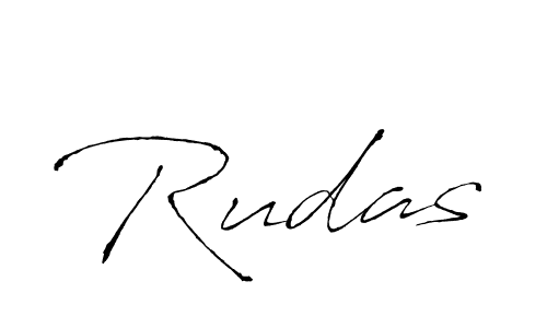 Use a signature maker to create a handwritten signature online. With this signature software, you can design (Antro_Vectra) your own signature for name Rudas. Rudas signature style 6 images and pictures png