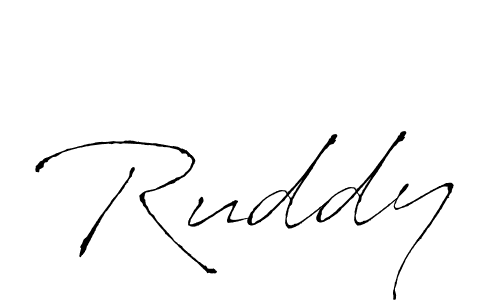 Make a beautiful signature design for name Ruddy. With this signature (Antro_Vectra) style, you can create a handwritten signature for free. Ruddy signature style 6 images and pictures png