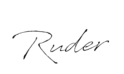 Also we have Ruder name is the best signature style. Create professional handwritten signature collection using Antro_Vectra autograph style. Ruder signature style 6 images and pictures png