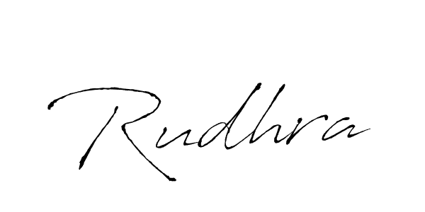 Make a beautiful signature design for name Rudhra. With this signature (Antro_Vectra) style, you can create a handwritten signature for free. Rudhra signature style 6 images and pictures png