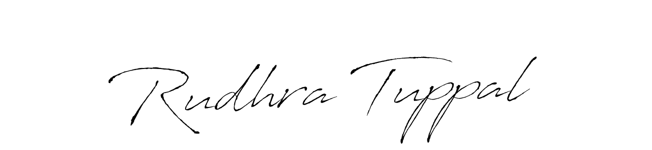 Create a beautiful signature design for name Rudhra Tuppal. With this signature (Antro_Vectra) fonts, you can make a handwritten signature for free. Rudhra Tuppal signature style 6 images and pictures png