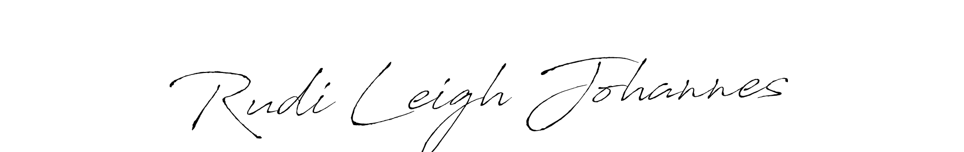 How to make Rudi Leigh Johannes name signature. Use Antro_Vectra style for creating short signs online. This is the latest handwritten sign. Rudi Leigh Johannes signature style 6 images and pictures png